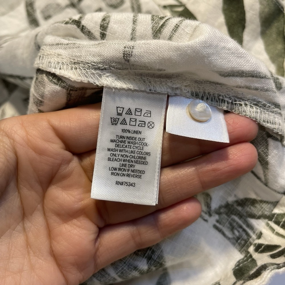 Tahari Linen Floral Shift Sleeveless Small Dress Preppy Coastal Beachy Pockets - Picture 9 of 10